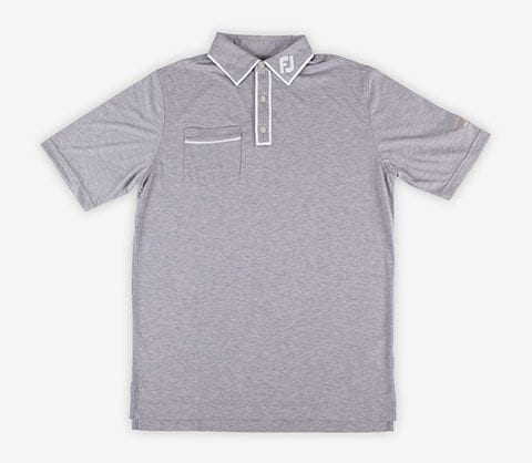 ボーケイ ツアーポロ アスレチックフィット グレー S VOKEY FJ SOLID JERSEY CONTRAST EDGE POLO GRAY 22711S
