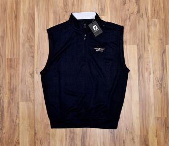 ボーケイ ベスト VOKEY FLATBACK RIB HALF ZIP PULLOVER VEST NAVY WHITE M 38508 (23153 )