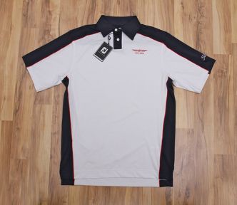 ボーケイ ポロ VOKEY FJ PRO DRY MIXED TEXTURE ATHLETIC FIT TOUR POLO SHIRT WHITE/NAVY M 38495 (22702)
