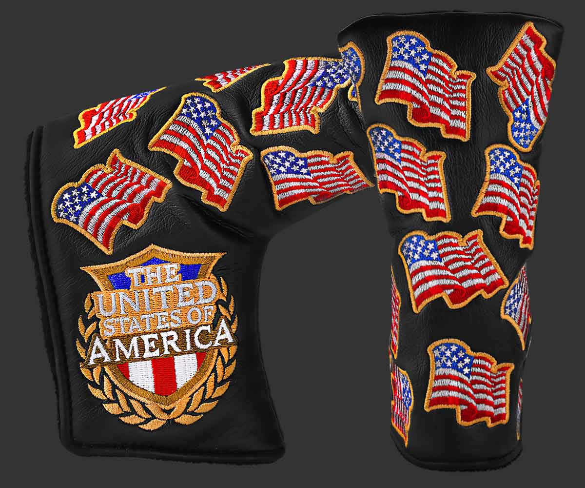 スコッティキャメロン 2016全米オープンヘッドカバー SCOTTY CAMERON 2016 US OPEN DANCING AMERICAN FLAG HEADCOVER BLACK 101277