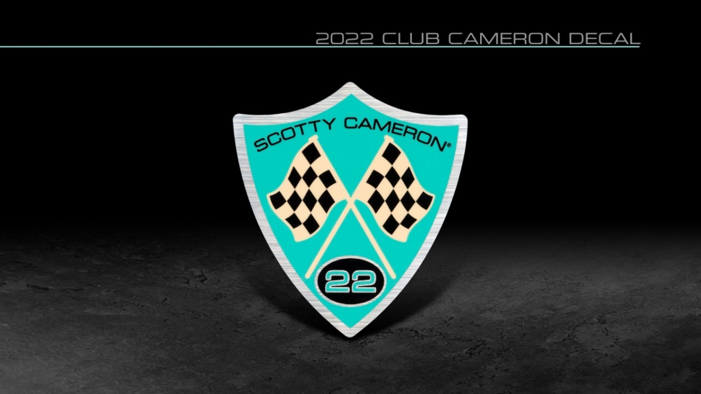 ＜送料無料代引不可メール便＞スコッティキャメロン 2022 チェッカーフラッグ ステッカー ブルー　SCOTTY CAMERON 2022 CLUB CAMERON CHECKER FLAG DECAL CC2022ST