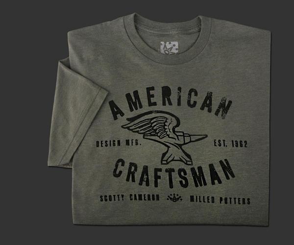 スコッティキャメロン クラフトマン Tシャツ グレー S SCOTTY CAMERON 2014 AMERICAN CRAFTMAN T SHIRT PLATINUM HEATHER S 100664