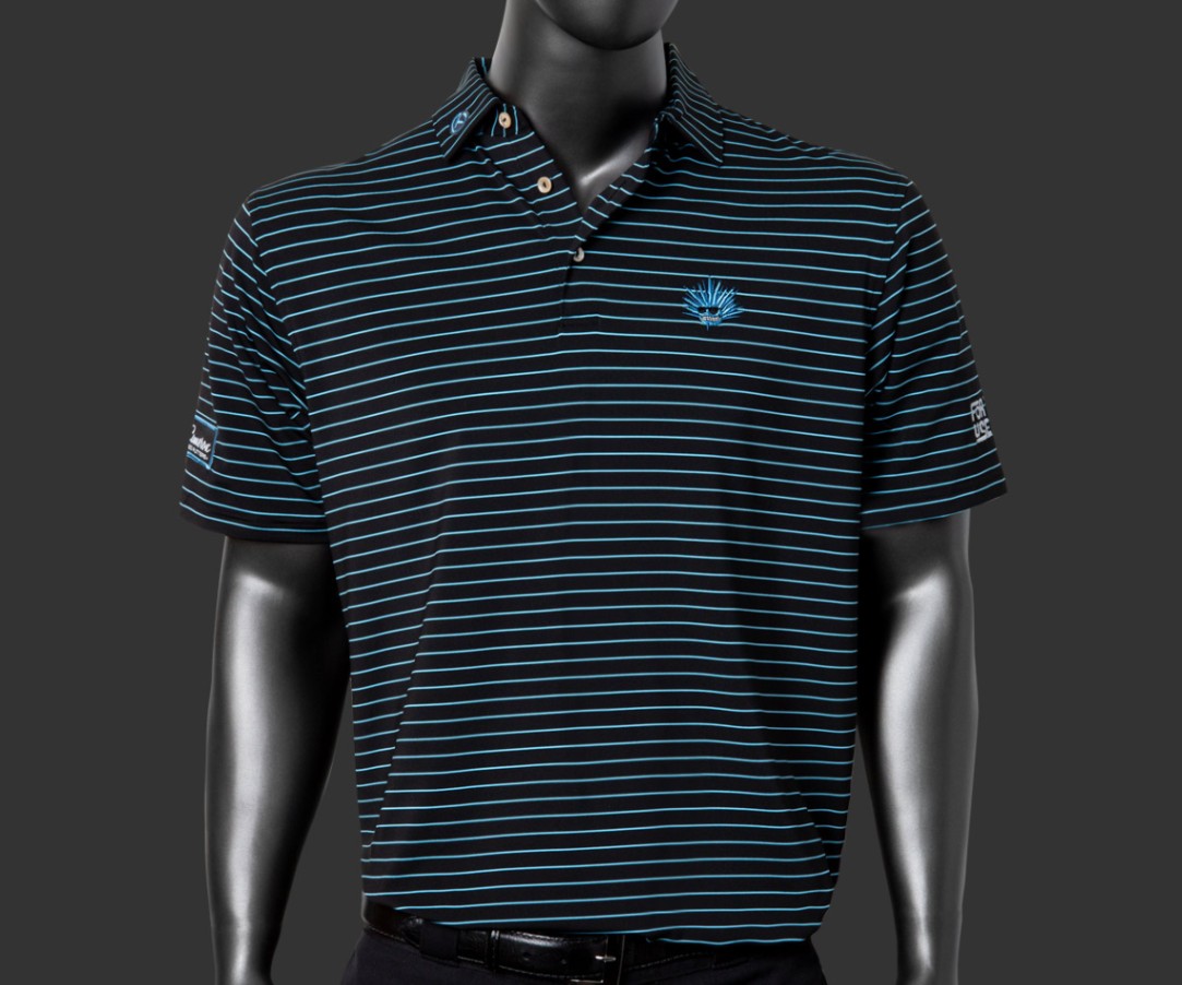 スコッティキャメロン チキ アガベマン ポロシャツ ブラック ハリファックス ストライプ L SCOTTY CAMERON 2018 TIKI AGAVE MAN TOUR TECH FABRIC HALIFAX STRIPE STRECH BLACK POLO SHIRT L 101930
