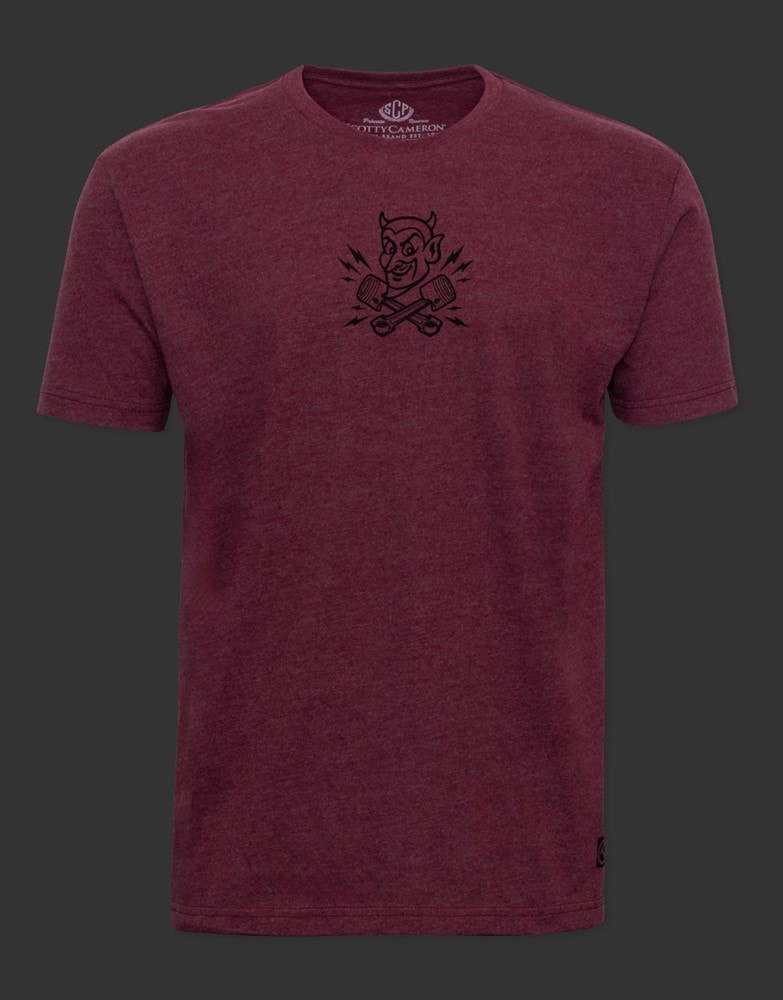 スコッティキャメロン スピードデーモン ヘザーマルーン Ｌ　 SCOTTY CAMERON SPEED DEMON T SHIRTS HEATHER MAROON LARGE 105340