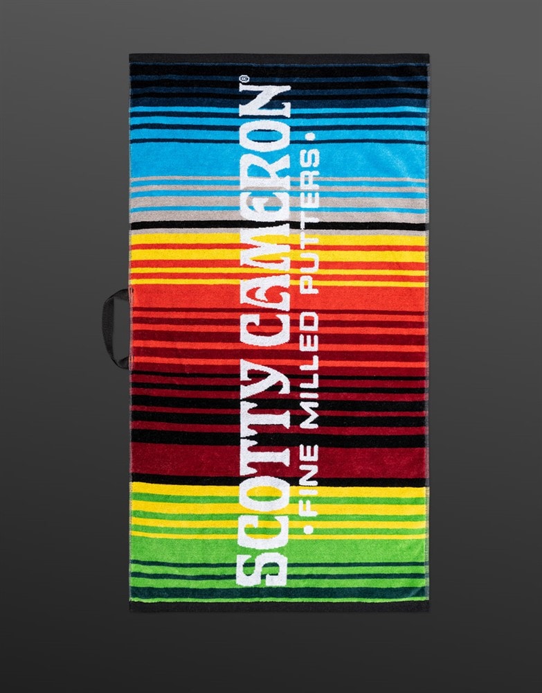 スコッティキャメロン セラーペ ゴルフタオル グリーン/レッド/ブルー  SCOTTY CAMERON 2026 SERAPE GOLF TOWEL GREEN/RED/BLUE SC100026