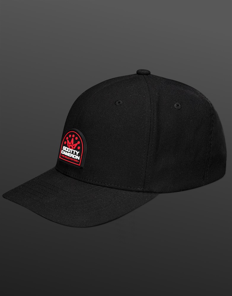 スコッティキャメロン クラウンスタックド ラバーパッチ フレックスフィット キャップ ブラック  SCOTTY CAMERON 2026 CROWN STACKED RUBBER PATCH FLEXFIT HAT BLACK SC060021