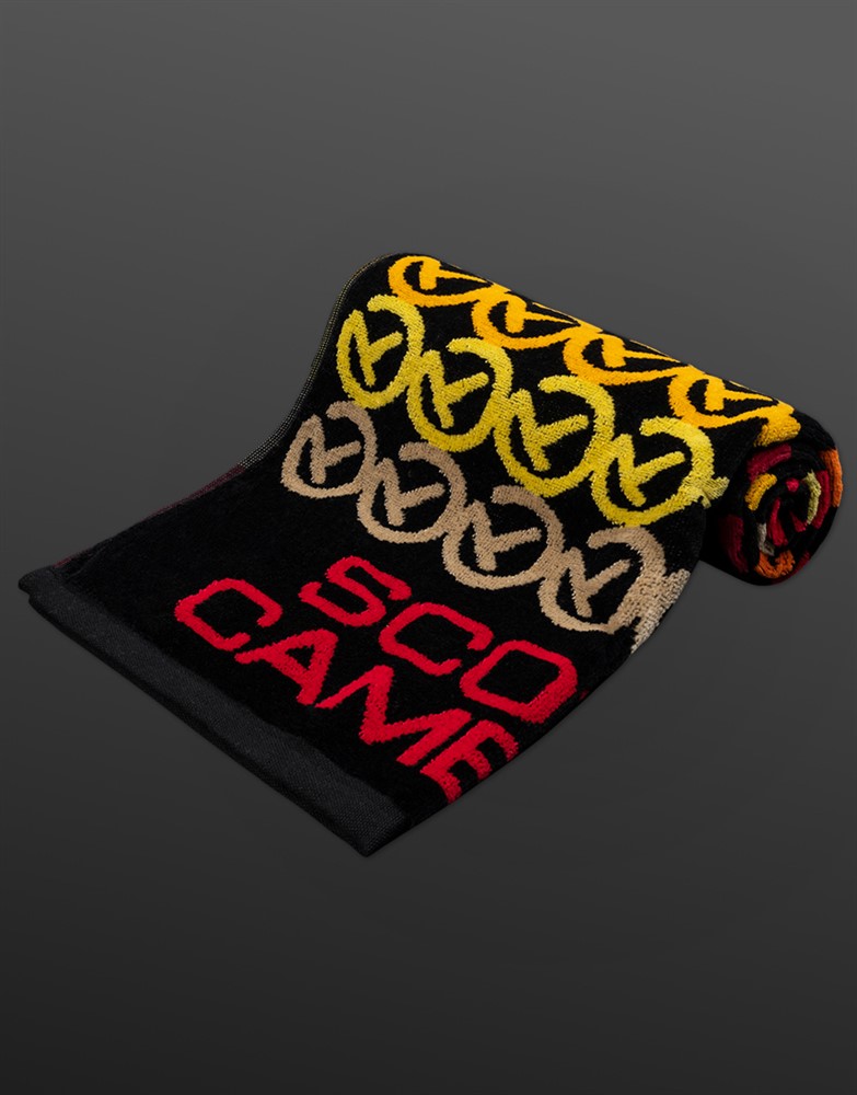 スコッティキャメロン ウォールペーパー サークルＴ タオル レッド/ブラック  SCOTTY CAMERON 2025 WALLPAPER CIRCLE T TOWEL RED/BLACK SC100005