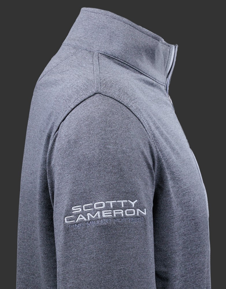 スコッティキャメロン ブルドッグ パースメランジ パフォーマンス クオータージップ プルオーバー スモーク Ｍ 　SCOTTY CAMERON SCOTTY BULLDOG PERTH MERANGE PERFORMANCE QUATER ZIP PULL OVER SMOKE MEDIUM 105097