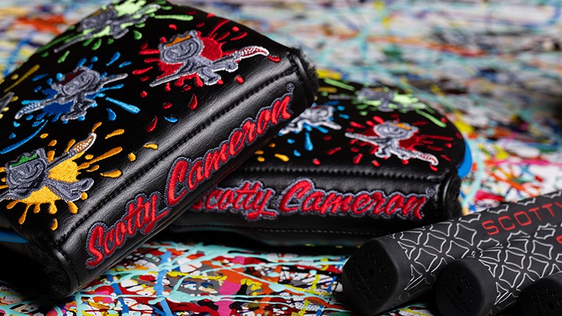 スコッティキャメロン カスタムショップ キンググラインダー ペインター ミッドスクエアー ヘッドカバー ブラック SCOTTY CAMERON CUSTOM SHOP 2023 KING GRINDER PAINTER LTD MID SQUARE HEADCOVER BLACK