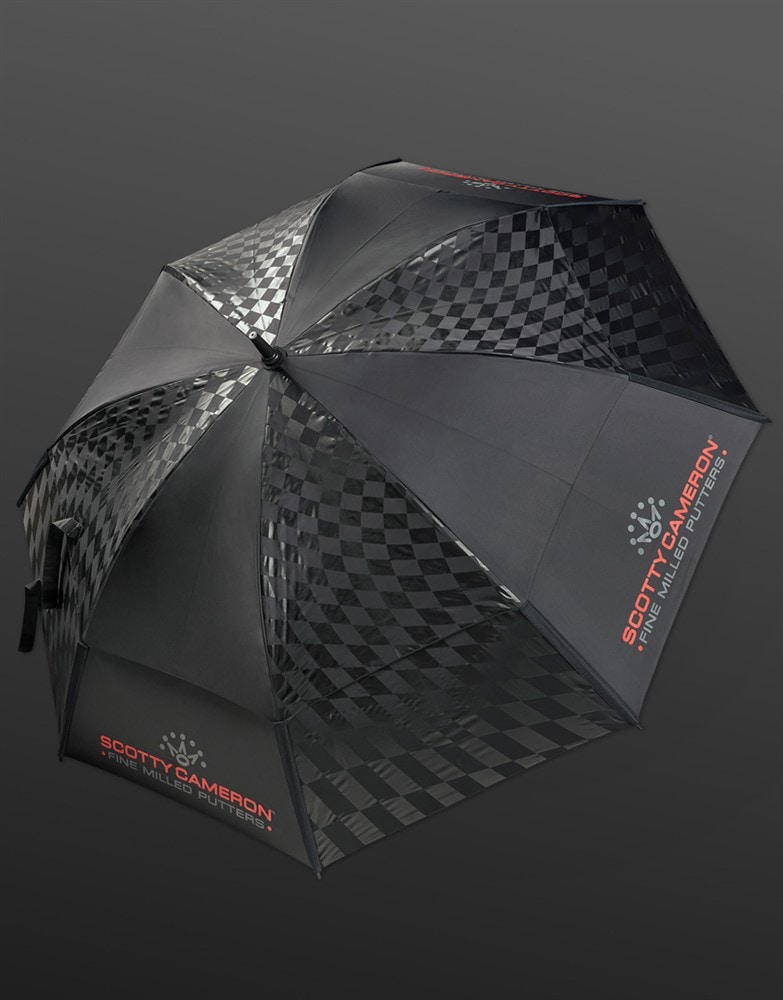 スコッティキャメロン ツアー ダブルキャノピー ブラック チェッカード アンブレラ SCOTTY CAMERON 2025 BLACK CHECKERED UMBRELLA SC010034