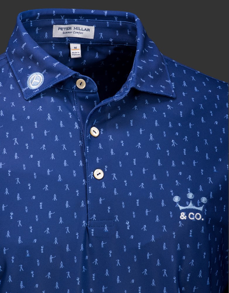 スコッティキャメロン ツアーポロ クラウン＆CO. フェアウェイ パー ティー パフォーマンス メッシュ スポーツネイビー Ｓ　SCOTTY CAMERON 2024 POLO SHIRT CROWN & CO. FAIRWAY PAR-TEE PERFORMANCE MESH SPORT NAVY SMALL SO070038