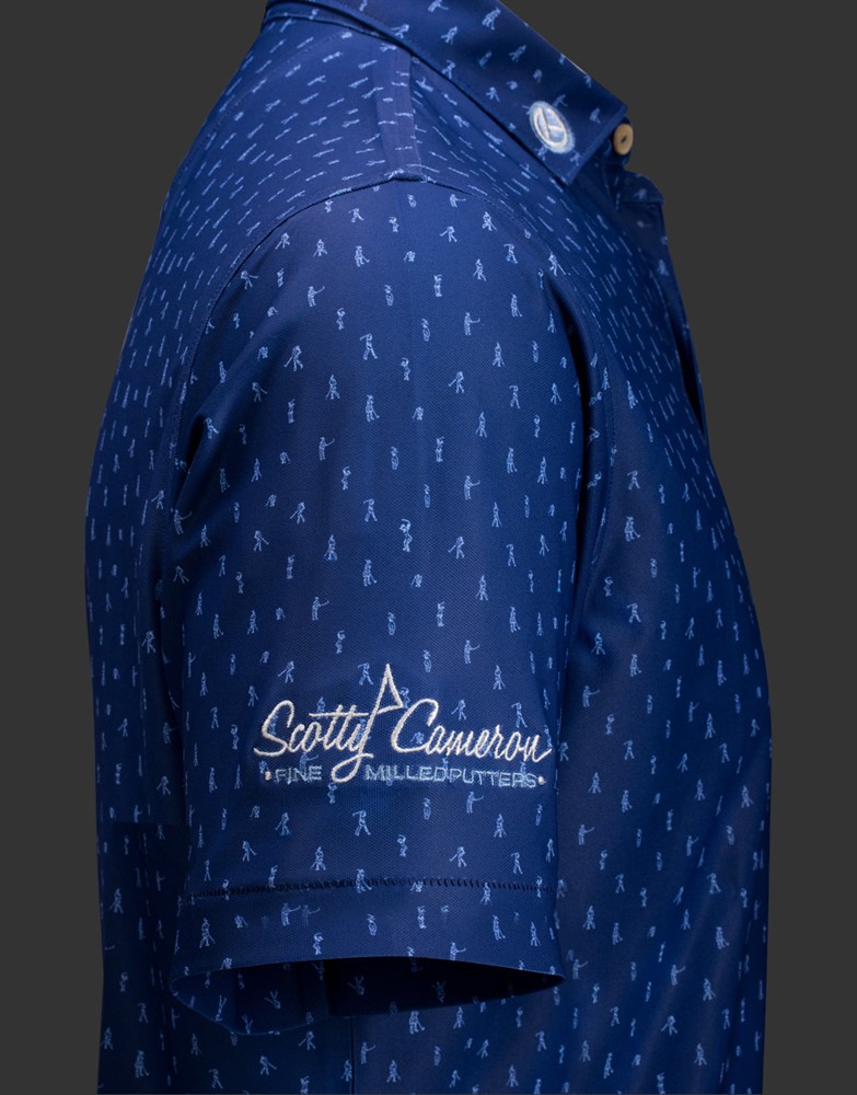 スコッティキャメロン ツアーポロ クラウン＆CO. フェアウェイ パー ティー パフォーマンス メッシュ スポーツネイビー Ｓ　SCOTTY CAMERON 2024 POLO SHIRT CROWN & CO. FAIRWAY PAR-TEE PERFORMANCE MESH SPORT NAVY SMALL SO070038