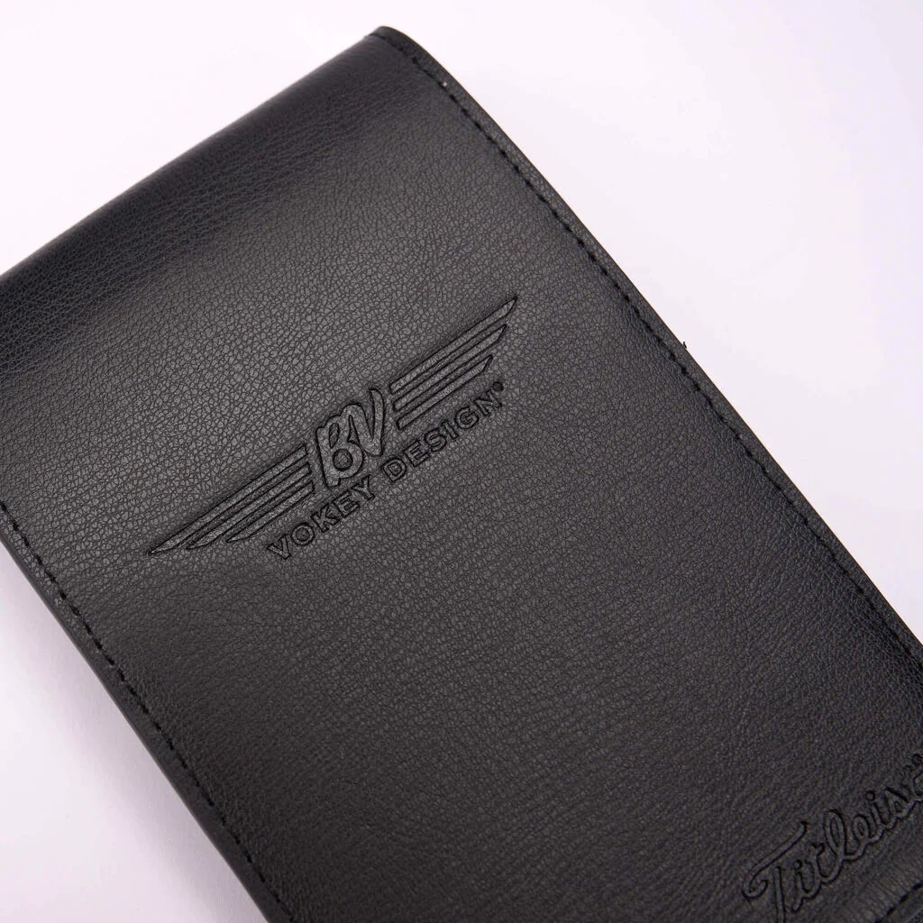 ボーケイ レザーヤーデージ＆スコアカードホルダー ブラック VOKEY 2021 BV WINGS DEBOSSED LEATHER
