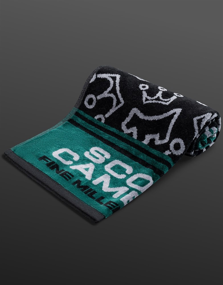 スコッティキャメロン マスターズ スコッティドッグ クラウン ゴルフタオル ブラック/グリーン SCOTTY CAMERON 2025 AUGUSTA SCOTTY DOG CROWN GOLF TOWEL BLACK/GREEN SC100017