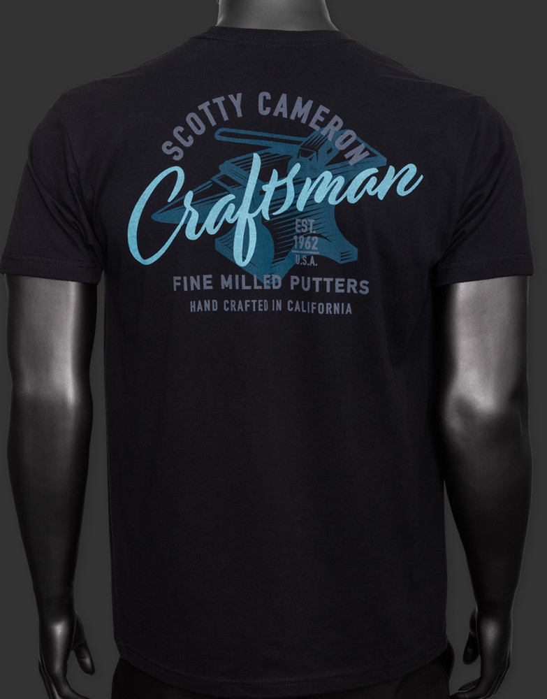 スコッティキャメロン クラフトマン Tシャツ ブラック S  SCOTTY CAMERON 2022 CRAFTSMAN T SHIRT BLACK SMALL 104746