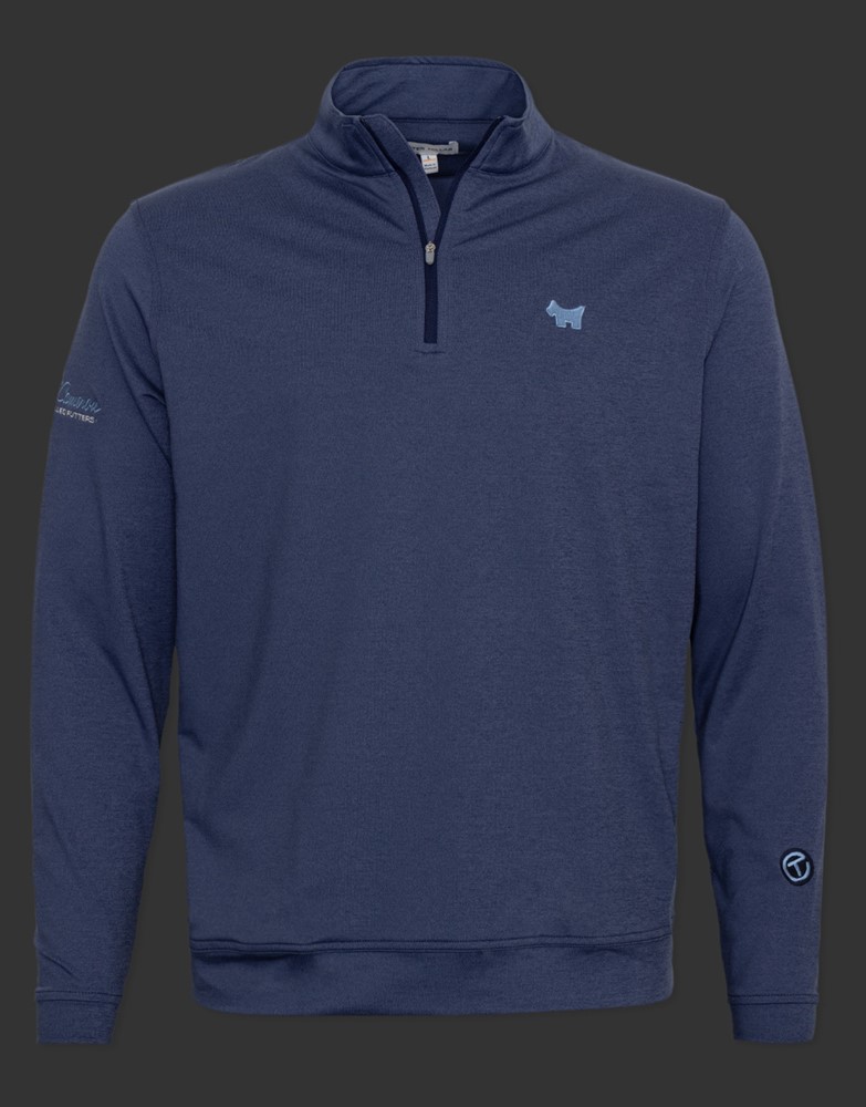 スコッティキャメロン スコッティドッグ パースメランジ パフォーマンス クオータージップ プルオーバー ネイビー Ｍ 　SCOTTY CAMERON SCOTTY DOG PERTH MERANGE PERFORMANCE QUATER ZIP PULL OVER NAVY MEDIUM 105269