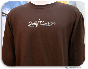 スコッティキャメロン オールドスクール　Tシャツ 長袖　ブラウン ラージ　SCOTTY CAMERON　2007 OLD SCHOOL T SHIRT LONG SLEEVES L BROWN 80393