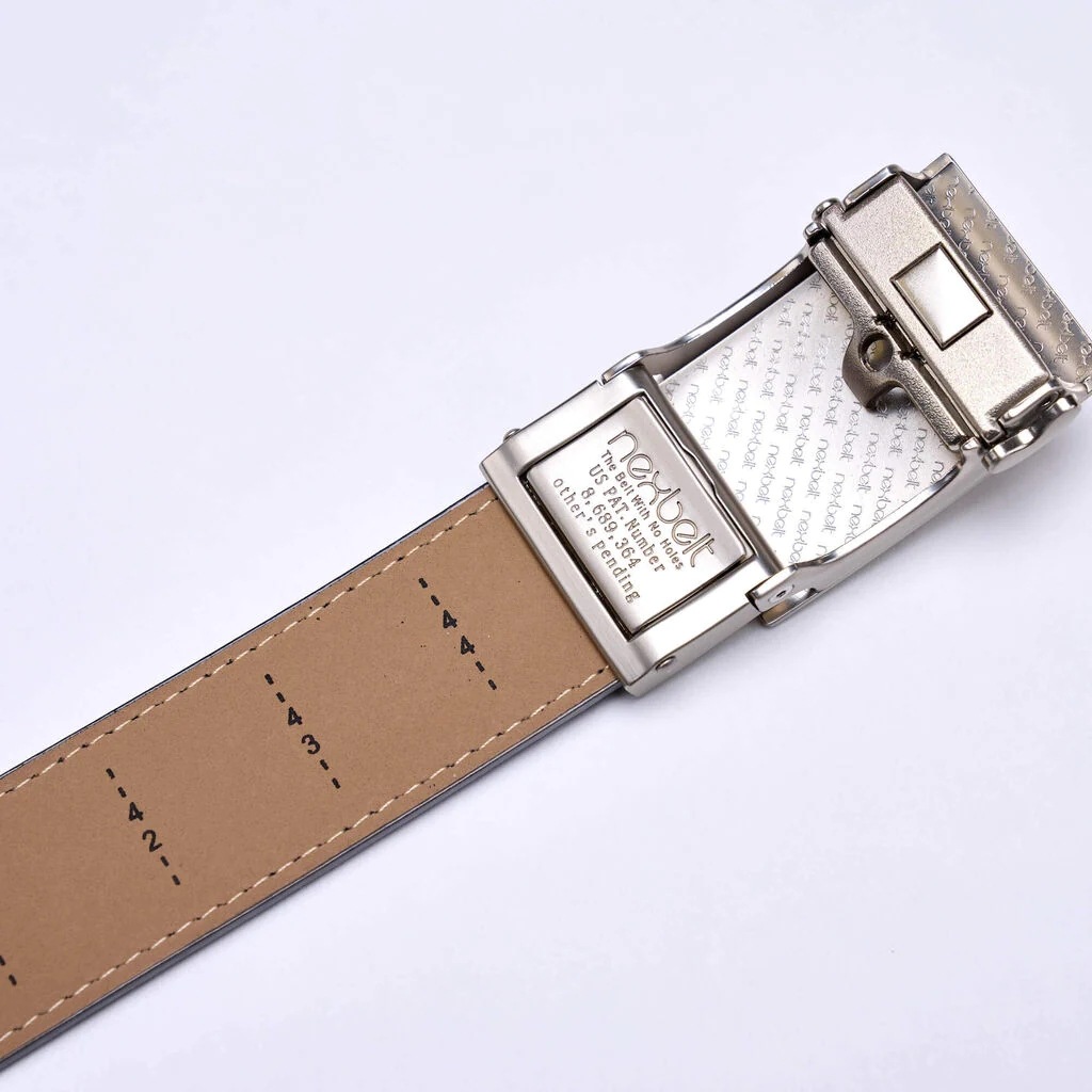 ボーケイ レザー ストラップベルト ブラック  VOKEY BV WINGS BEVELED MATTE NICKEL BELT WITH BLACK LEATHER STRAP 40315
