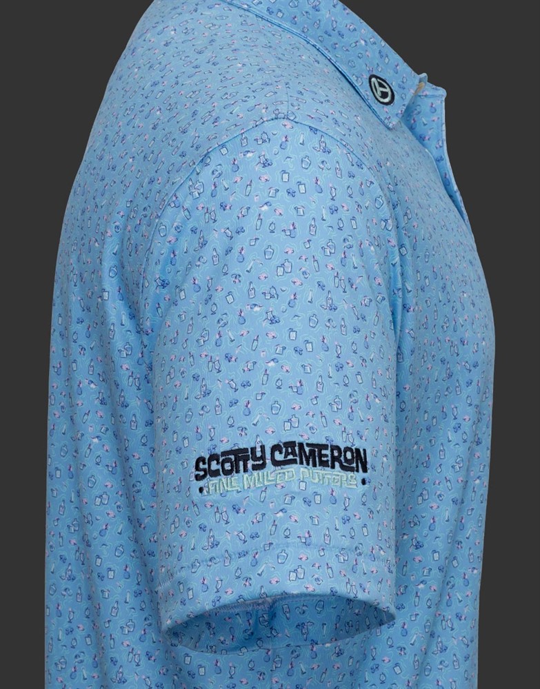 スコッティキャメロン ポロシャツ ジャックポットジョニー ペインキラーズパフォーマンス ジャージ コテージブルー Ｌ　SCOTTY CAMERON 2023 POLO SHIRT JACKPOT JOHNNY PAINKILLERS PERFORMANCE JERSEY COTTAGE BLUE LARGE 105110
