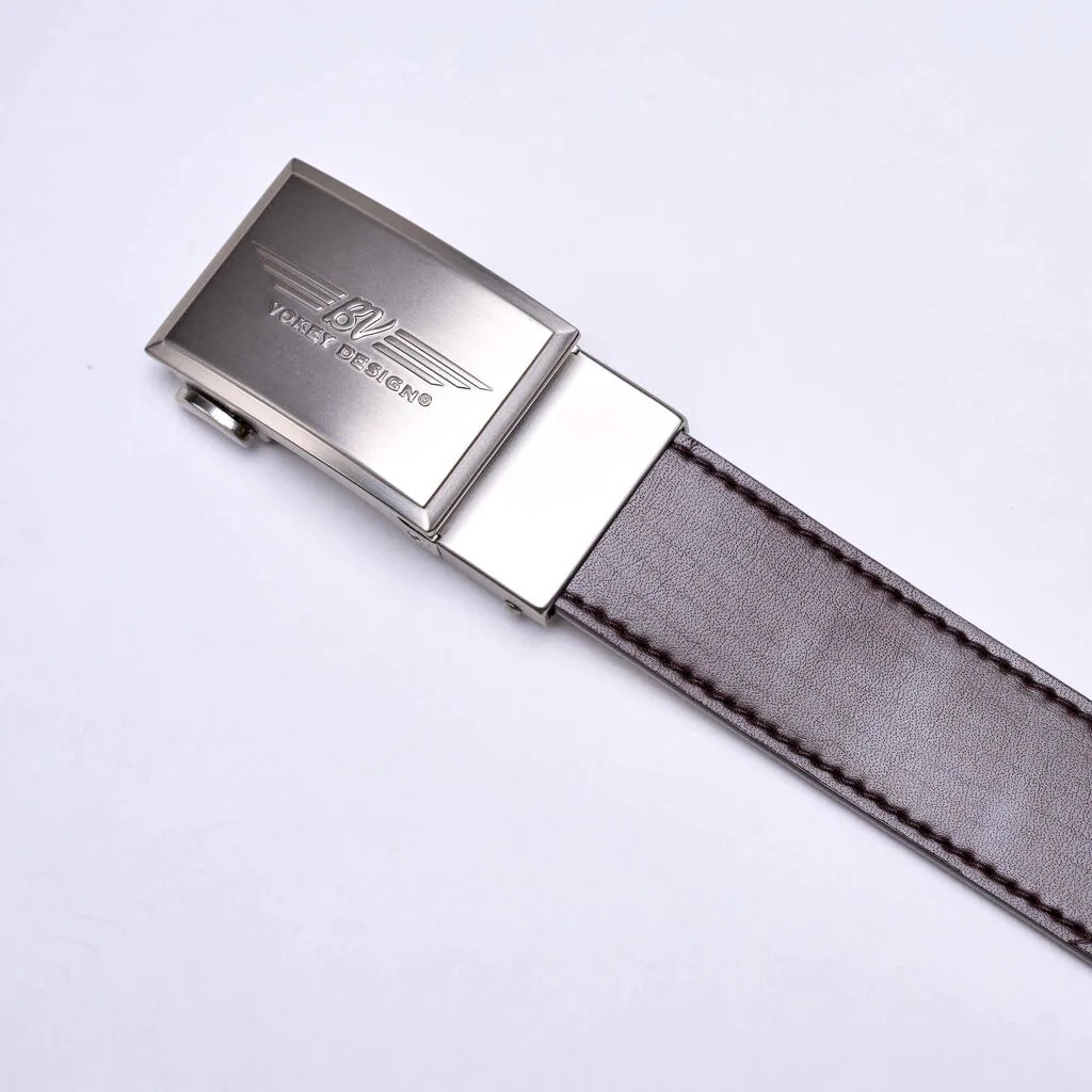 ボーケイ レザー ストラップベルト エスプレッソ VOKEY BV WINGS BEVELED MATTE NICKEL BELT WITH ESPRESSO LEATHER STRAP 40316