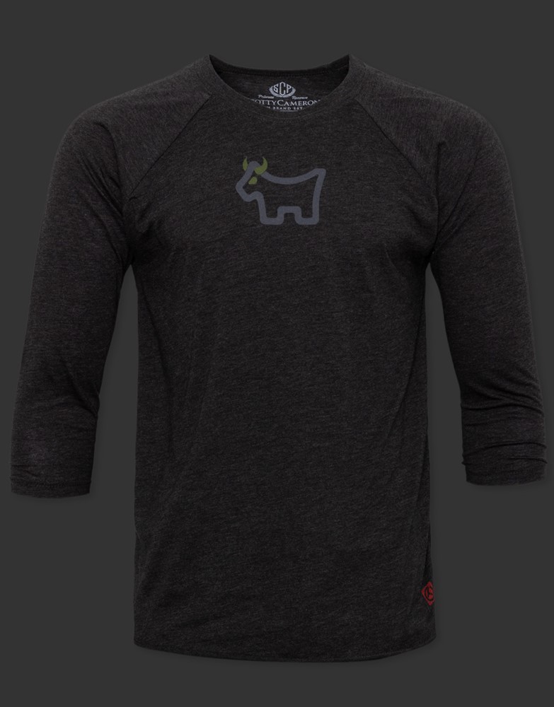 スコッティキャメロン ツアーオンリー スコッティブルドッグ　ラグランスリーブ Tシャツ ブラック Ｓ SCOTTY CAMERON 2023 TOUR ONLY SCOTTY BULLDOG RAGLAN SLEEVE T SHIRT BLACK SMALL 105143