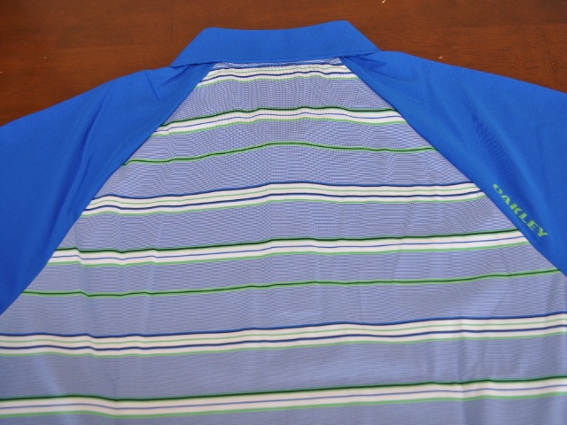 オークリー ストライプパイプポロ ブルーM OAKLEY STRIPE PIPE POLO BLUE AURA M 432245