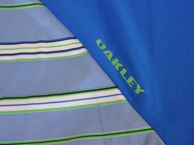 オークリー ストライプパイプポロ ブルーM OAKLEY STRIPE PIPE POLO BLUE AURA M 432245