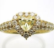 ��������ɥ�� 0.338ct Light Yellow I1 �ϡ��ȥ֥�ꥢ��� D0.59ct K18 ������� ��ϲ��ʪŸ���� 3056