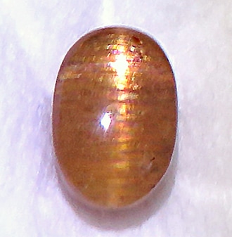 珍品 裸石 ルース マイクロクリン サンストーン キャッツアイ 3.43ct