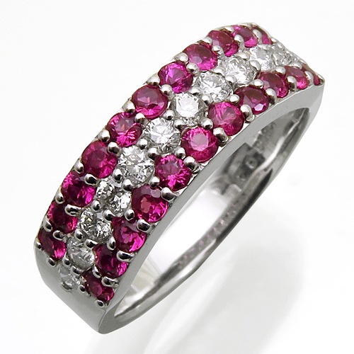 ŷ�� ��ӡ� Ruby 0.81ct ��� D0.35ct 18�� �ۥ磻�ȥ������ 12�� 7��������� ��ϲ��ʪŸ���� 5882