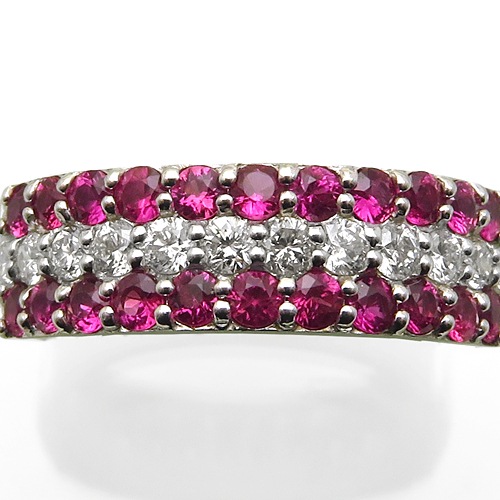 ŷ�� ��ӡ� Ruby 0.81ct ��� D0.35ct 18�� �ۥ磻�ȥ������ 12�� 7��������� ��ϲ��ʪŸ���� 5882