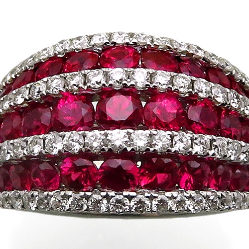 ŷ�� ��ӡ� ��� Ruby 2.65ct D0.90ct ���������� K18�ۥ磻�ȥ������ 12�� ����٤��� 7�������� ��ϲ��ʪŸ���� 5954