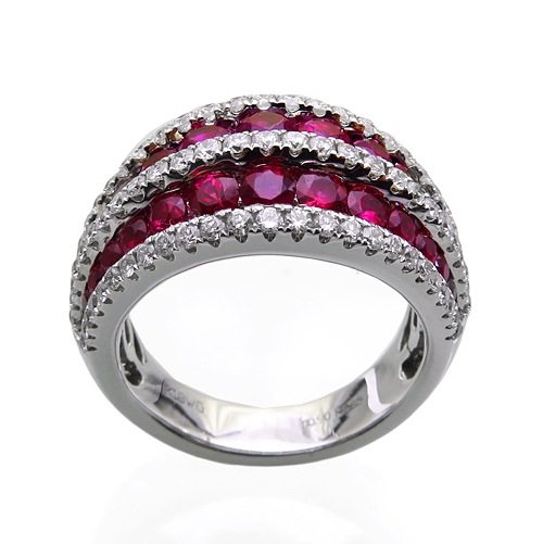 ŷ�� ��ӡ� ��� Ruby 2.65ct D0.90ct ���������� K18�ۥ磻�ȥ������ 12�� ����٤��� 7�������� ��ϲ��ʪŸ���� 5954