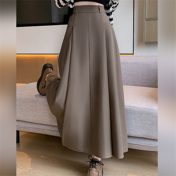 プリーツスカート ロングスカート ベルト付き スカート ファスナー ハイウエストスカート  レディース デート服  大人可愛い シンプル 可愛いデイリー 春 夏 秋 大人 フリーサイズ 長め丈 ロング M L XL 大きいサイズ 体形カバー[fs15]