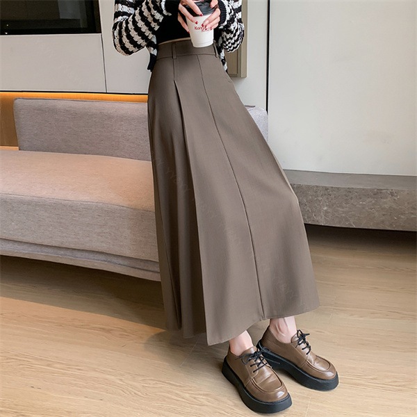 プリーツスカート ロングスカート ベルト付き スカート ファスナー ハイウエストスカート  レディース デート服  大人可愛い シンプル 可愛いデイリー 春 夏 秋 大人 フリーサイズ 長め丈 ロング M L XL 大きいサイズ 体形カバー[fs15]