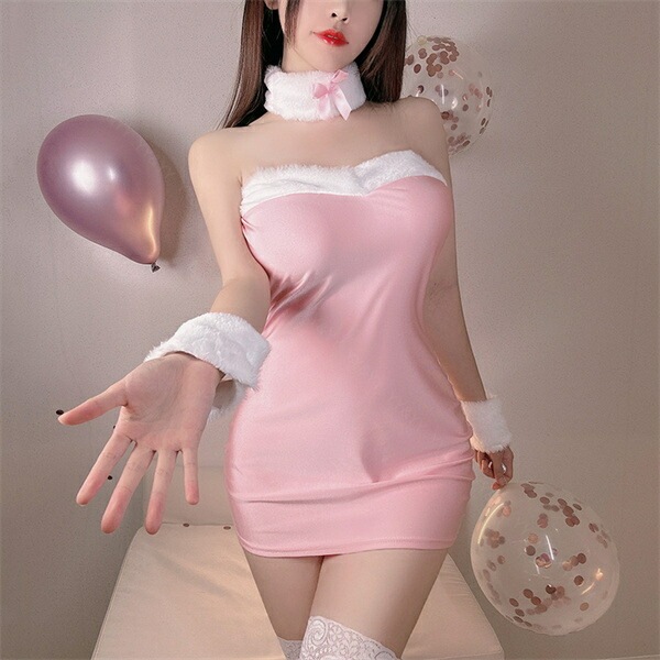 コスプレ バニー セクシーコスプレ セクシー コスチューム ボディコン セクシーランジェリー ベビードール ワンピース ワンピ ミニワンピ セクシー タイト うさ耳 ファー素材 ミニ丈 コスチューム 超過激  ランジェリー 下着 Tバック 可愛い