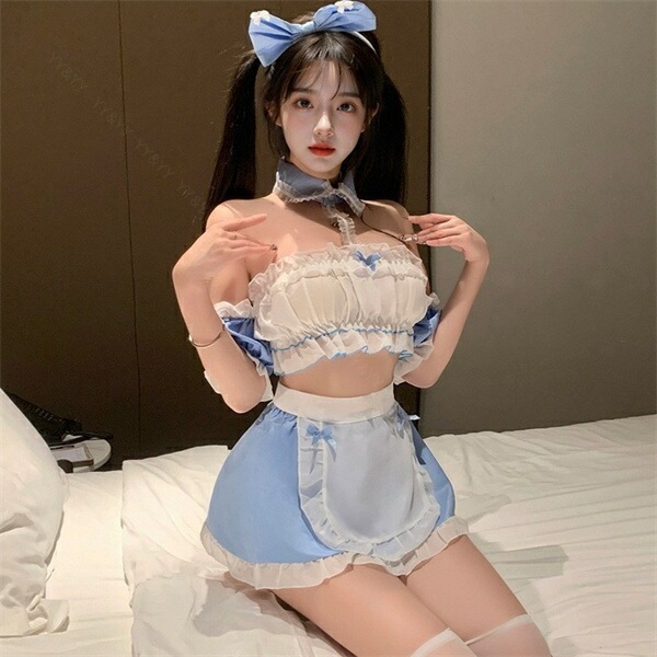 コスプレ メイド アリス セクシーランジェリー 大きいサイズ ワンピース エプロン キャミソール オフショル  透け スケスケ コスチューム リボン フリル カチューシャ 超過激 ミニ丈 ミニスカート ルームウェア ランジェリー 下着 高級感