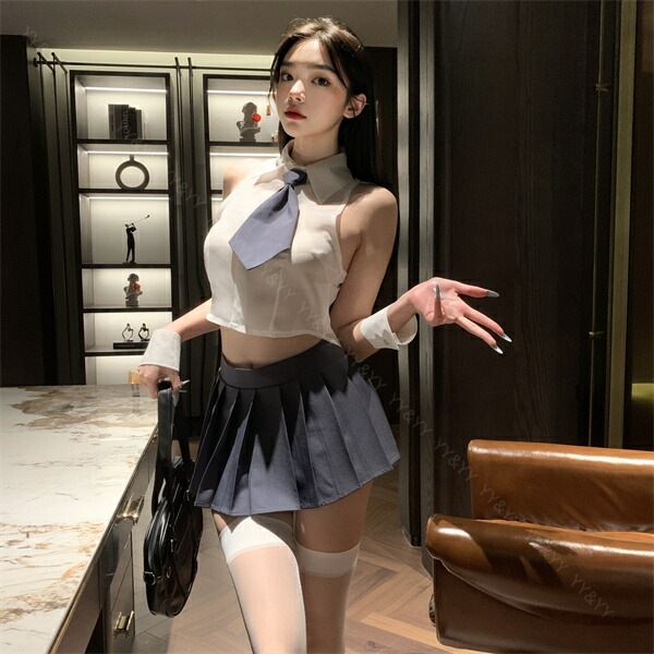 コスプレ JK セクシーランジェリー過激   セクシーランジェリー セクシー下着 エロ下着 ランジェリー セーラー服 学生服 超過激 コスチューム セット セクシー 黒 大人 ミニスカート ミニ丈 紐 リボン エロい下着  ひだ ミニ丈 ワンピース[w1393]