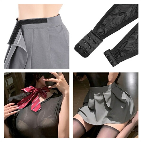 制服 学生服 コスプレ  テディ セクシーランジェリー 上下一体型 半袖 シャツ Uネック ハイレグ ネクタイ 黒 リボン セクシー スカート ミニスカ 谷間 透け スケスケ ミニ丈 コスチューム 超過激 ルームウェア 下着 部屋着 可愛い 伸縮性 高級感