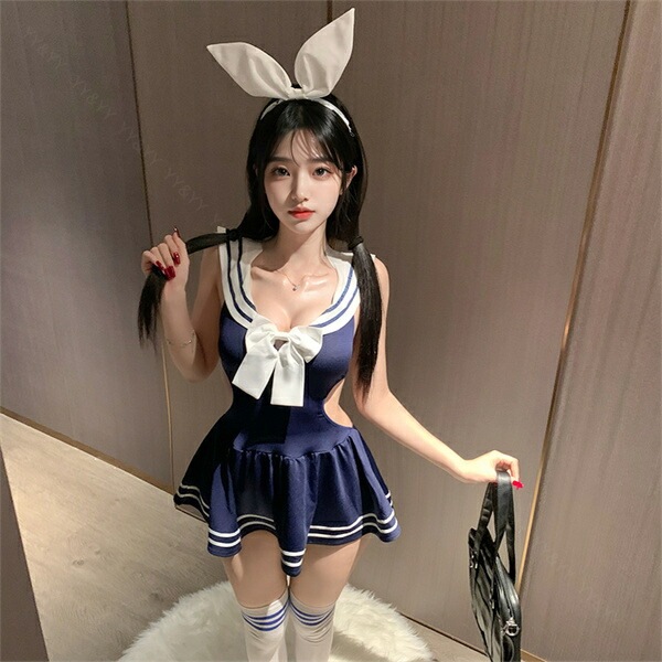 セクシーランジェリー過激 コスプレ  セクシーランジェリー セクシー下着 エロ下着 ランジェリー セーラー服 学生服 超過激 コスチューム セット セクシー 黒 大人 ミニスカート ミニ丈 紐 リボン エロい下着  ひだ ミニ丈 ワンピース フレア[w1396]