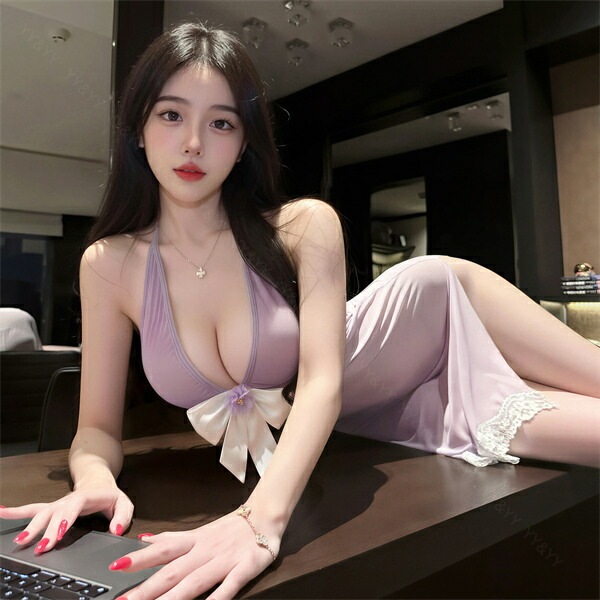 セクシーランジェリー ベビードール 過激 タイト ミニ丈 ワンピ スリット 透け透け ピンク レース Tバック セクシーチュール ホルターネック ドレス 谷間 チラ見せ 超過激 ルームウェア 下着 部屋着 可愛い 高級感 色気 パープル レース 紐