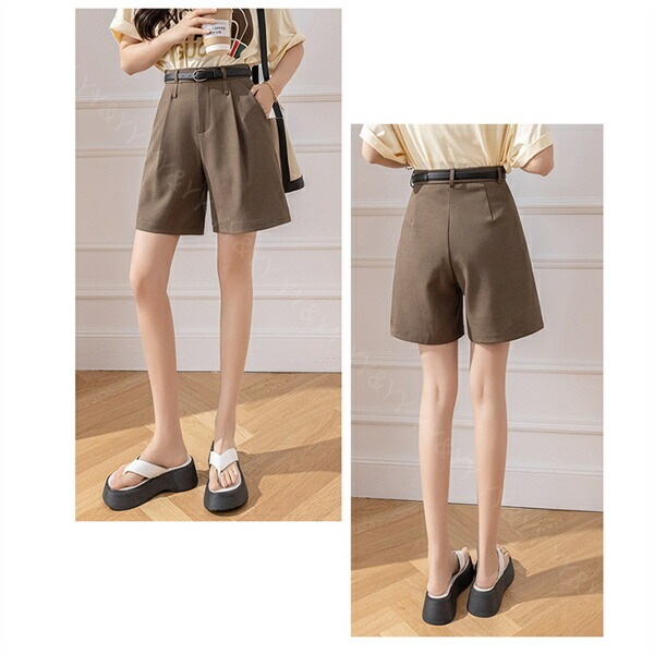 ハーフパンツ ワイドパンツ ワイドズボン レディース お家時間 パンツ ボトムス  ボトム パンツ  ワイド ショートパンツ   シンプル カッコいい デイリー オフィス 春 夏 秋  リラックスタイム 大人   M L XL 大きいサイズ ゆったり[fz4]