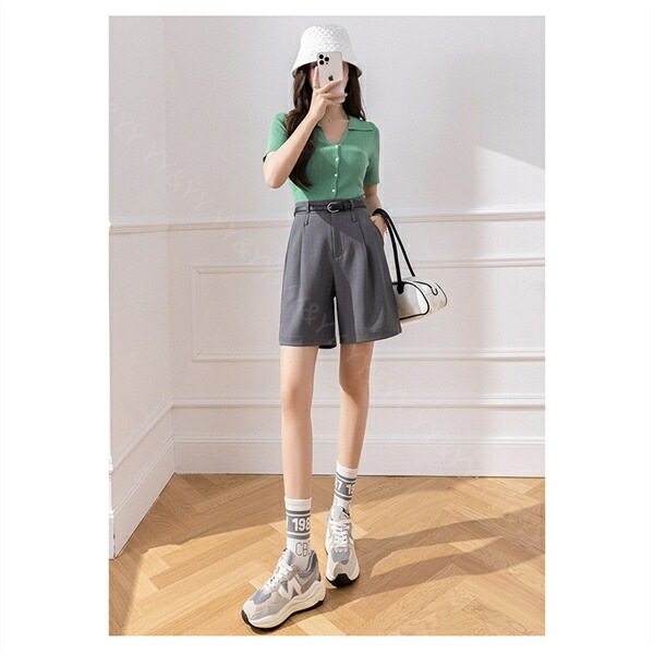ハーフパンツ ワイドパンツ ワイドズボン レディース お家時間 パンツ ボトムス  ボトム パンツ  ワイド ショートパンツ   シンプル カッコいい デイリー オフィス 春 夏 秋  リラックスタイム 大人   M L XL 大きいサイズ ゆったり[fz4]