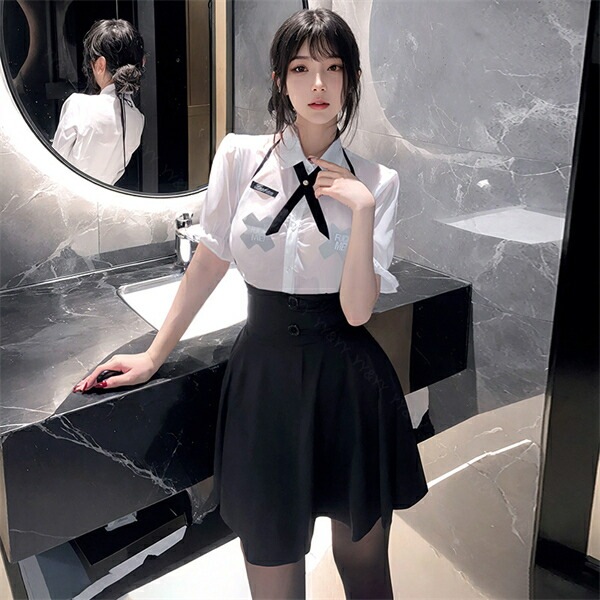 コスプレ 制服 学生服 セクシーランジェリー セクシー コスチューム セクシー コスプレ ワンピース ワンピ ホルターネック セクシー ワンピ ミニ丈 キャミソール  透け スケスケ 半袖 シャツ リボン 超過激  ランジェリー 下着 Tバック 可愛い