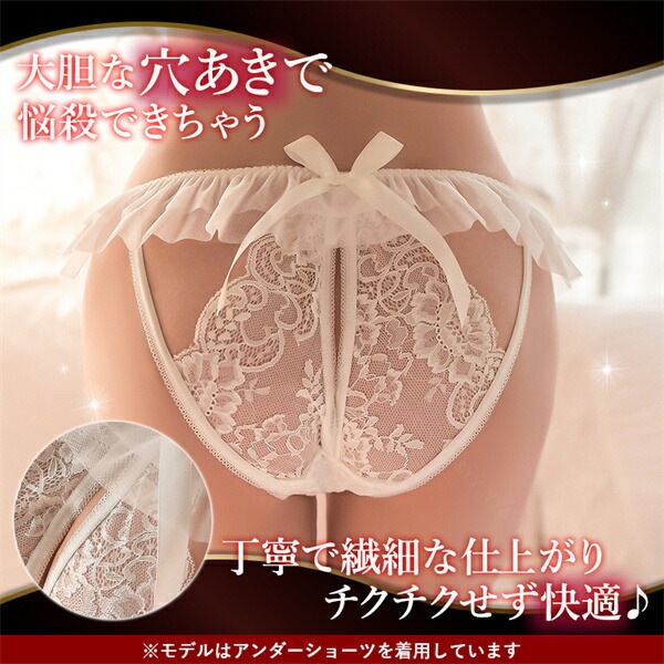 セクシーランジェリー レディースショーツ 穴あき 穴あき下着オープンショーツ バックオープン フルバック 股割れ フリル エロい下着 透け レース スケスケ セクシー ランジェリー 過激 エロ下着 大人 セクシーランジェリー 大人[n79]