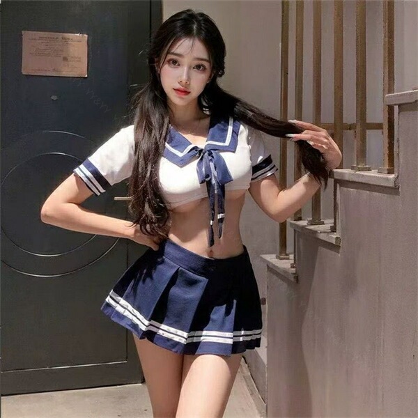 コスプレ セーラー服 学生服 セーラー 制服 セクシーランジェリー 過激 大きいサイズ XL 3L 4L コスチューム レディース 上下セット セパレート ミニ丈 ショート リボン Tバック ランジェリー 大人 ミニスカート プリーツ 下着 部屋着 快適 半袖[w1248]