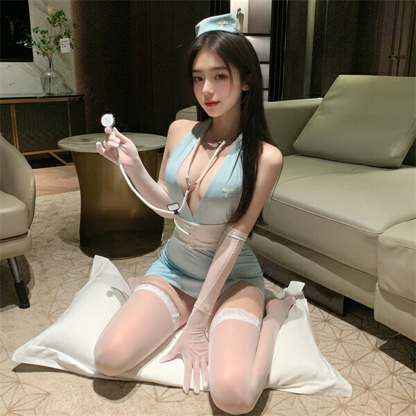 コスプレ ナース セクシーランジェリー ベビードール ワンピース ノースリーブ ミニワンピ セクシー レース リボン フリル 谷間 透け スケスケ 看護師 コスチューム 超過激 ルームウェア ランジェリー 下着 Tバック 快適 可愛い 高級感