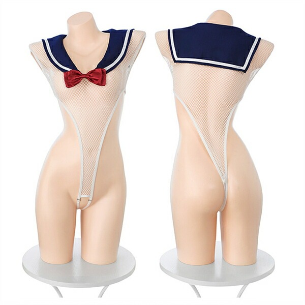 コスプレ セーラー服 制服 学生服 セクシー コスチューム テディ 上下一体型 穴あき オープン セクシーランジェリー ノースリーブ 透け スケスケ スカート ミニスカ メッシュ 網 スリット 過激 ランジェリー 下着 可愛い 上品 エロ エロ下着 ハイレグ
