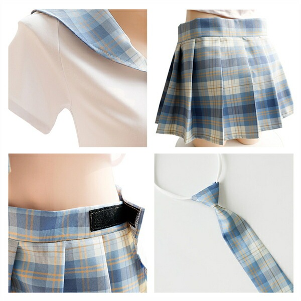 セクシー コスプレ セーラー服 セクシー コスチューム 学生服 制服 セクシー チェック柄 ゆめかわ メルヘン ネクタイ コスチューム シャツ 半袖 ミニスカート ミニスカ プリーツ セクシーランジェリー 過激 ランジェリー 下着 可愛い エロ エロ下着