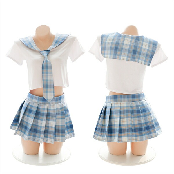 セクシー コスプレ セーラー服 セクシー コスチューム 学生服 制服 セクシー チェック柄 ゆめかわ メルヘン ネクタイ コスチューム シャツ 半袖 ミニスカート ミニスカ プリーツ セクシーランジェリー 過激 ランジェリー 下着 可愛い エロ エロ下着